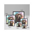 Colorful Chocolate Lab Framed Canvas Art | Perfect Birthday & Christmas Gifts for Dog Lovers | Vibrant Home Decor Piece Fashion