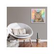 Colorful Tabby Cat Framed Canvas Art | Perfect Birthday & Christmas Gifts for Cat Lovers | Vibrant Home Decor Piece Online Hot Sale