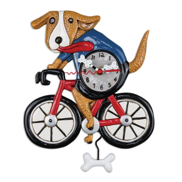 Bicycle Dog Pendulum Clock For Discount