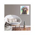 Colorful Chocolate Lab Framed Canvas Art | Perfect Birthday & Christmas Gifts for Dog Lovers | Vibrant Home Decor Piece Fashion