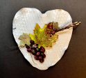 White Heart Wall Hanging with Grapes Hot on Sale