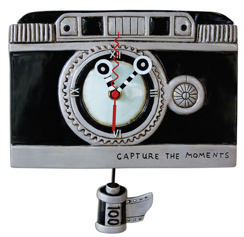 Vintage Camera Pendulum Clock Hot on Sale