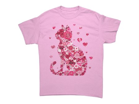 Valentine Flower Cat Unisex T-shirt Supply