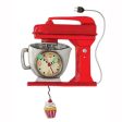 Vintage Red Mixer Pendulum Clock Fashion