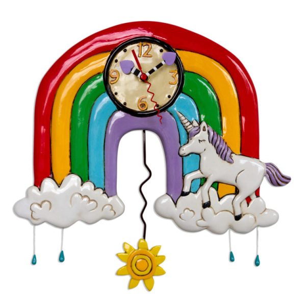 Rainbows&Unicorns Pendulum Clock For Discount