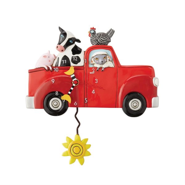 Farm Truck Pendulum Clock on Sale