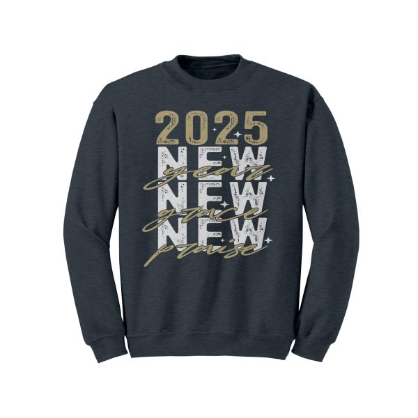 2025 New Year New Grace New Praise Gildan Christmas Crewneck Sweatshirt For Discount