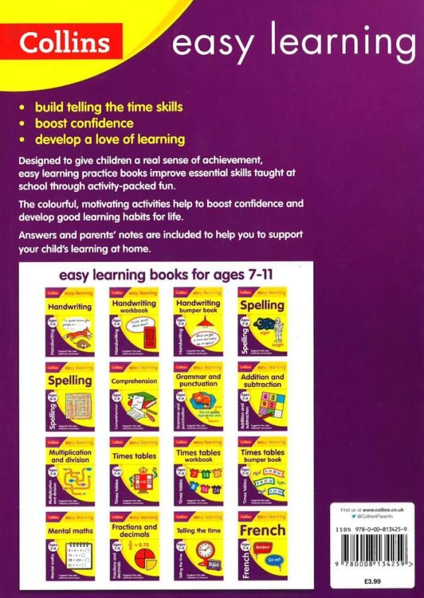 Telling The Time Ages 7-9: Prepare For School With Easy Home Learning (Collins Easy Learning Ks2) Fashion