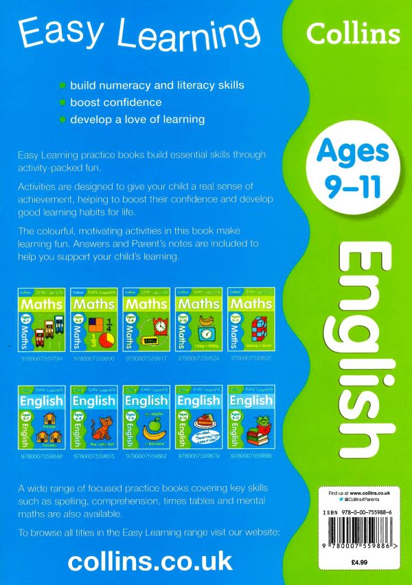 English Ages 9-11: Prepare For School With Easy Home Learning (Collins Easy Learning Ks2) For Discount