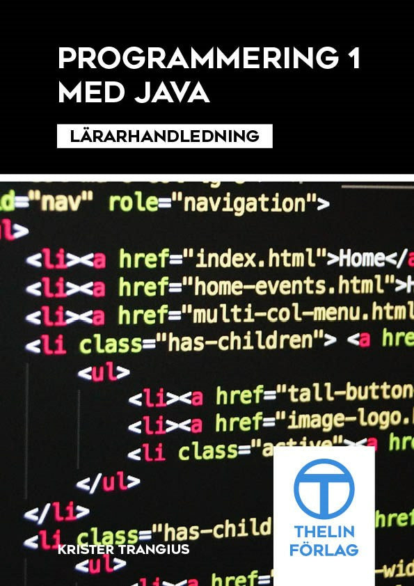 Programmering 1 med Java - Lärarhandledning Online